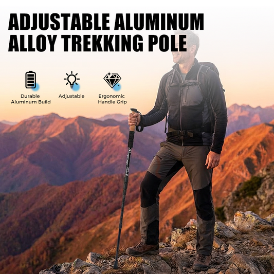 ⛰️ LIMITED-TIME68% OFF! ✨ Adjustable Aluminum Alloy Trekking Pole – Durable, Shock-Absorbing, Lightweight 🌲