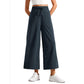 👖Women's Casual Wide-Leg Crop Pants – Breathable Soft Fabric, Deep Pockets, Elastic Drawstring Waist – Flattering Relaxed Fit for Daily Wear (S-2XL, 5 Colors)