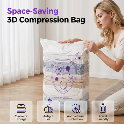 💐 Buy 2 Get 1 Free! Vacuum Storage Bags – Save 80% Space for Clothes & Bedding 📦💨 【Limited Offer】
