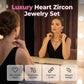 💎 49% OFF! ✨ Sparkling Heart Jewelry Set – Necklace & Earrings, Elegant, Lightweight 💖