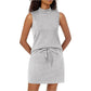 💥Up to 50% off ！Women’s 2-Piece Tank Top & Mini Skirt Set 👗 – Breathable Stretch Activewear, Flattering Fit, S-2XL, for Gym, Lounge & Summer Outings