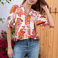 🌸SUMMER SALE 50% OFF😍Floral V-neck Puff Sleeve Blouse For Women