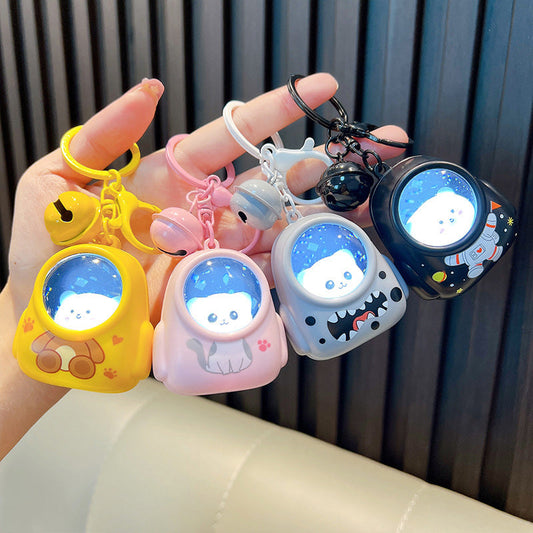 Starry Sky LED Glowing Keychain Pendant