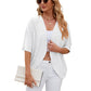 Soft casual half sleeve cardigan for women