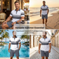 📢📢49% OFF !! ⏰Men's Two-Piece Shirt and Shorts Set – Digital Print, Athletic Fit, Wrinkle Resistant ✨