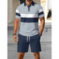 📢📢49% OFF !! ⏰Men's Two-Piece Shirt and Shorts Set – Digital Print, Athletic Fit, Wrinkle Resistant ✨