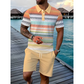 📢📢49% OFF !! ⏰Men's Two-Piece Shirt and Shorts Set – Digital Print, Athletic Fit, Wrinkle Resistant ✨