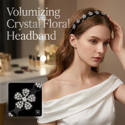 💥Wavy Crystal Headband Set - Lightweight Non-Slip Girly Feminine Hair Accessory, Sparkling Crystal-Accented Wave-Shape Band for Weddings & Everyday Wear, Girly Feminine Items