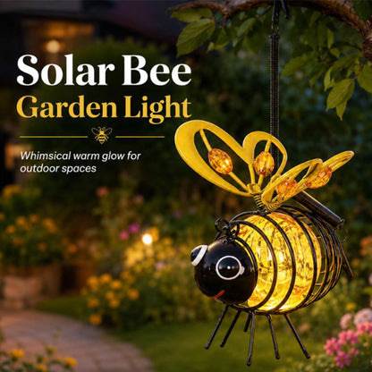 🌞🌜Hanging Solar Bee Light – Warm Amber Glow, Flicker-Free, Perfect for Garden Parties, Camping, or Kids’ Rooms – Spread Joy Day and Night