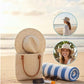 🏆LAST DAY 50% OFF：ONLY £12.99!!💥☀️Women’s Foldable Knit Fedora Sun Hat👒Breathable Lightweight Packable Wide Brim Beach Sun Hat✨