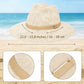 🏆LAST DAY 50% OFF：ONLY £12.99!!💥☀️Women’s Foldable Knit Fedora Sun Hat👒Breathable Lightweight Packable Wide Brim Beach Sun Hat✨