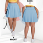 Women's High Waisted Plus Size Tennis Skirt with Pockets