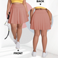 Women's High Waisted Plus Size Tennis Skirt with Pockets