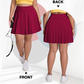 Women's High Waisted Plus Size Tennis Skirt with Pockets