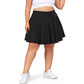 Women's High Waisted Plus Size Tennis Skirt with Pockets