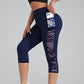 🧘 New Arrival 50% OFF ✨ Women's Butt-Lifting Mesh Splicing Yoga Leggings – High Waist, Side Pockets, 4-Way Stretch 🔥