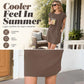 ☀️ Lightweight Solid Color Crew Neck Dress —Soft & Comfortable for All-Day Wear