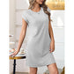 ☀️ Lightweight Solid Color Crew Neck Dress —Soft & Comfortable for All-Day Wear