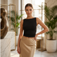 Women Backless Slim Fit Tank Top Summer Sleeveless Crop Vest