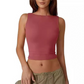 Women Backless Slim Fit Tank Top Summer Sleeveless Crop Vest