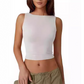 Women Backless Slim Fit Tank Top Summer Sleeveless Crop Vest