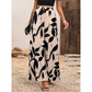 Women's Printed High-Waisted Wide-Leg Pants