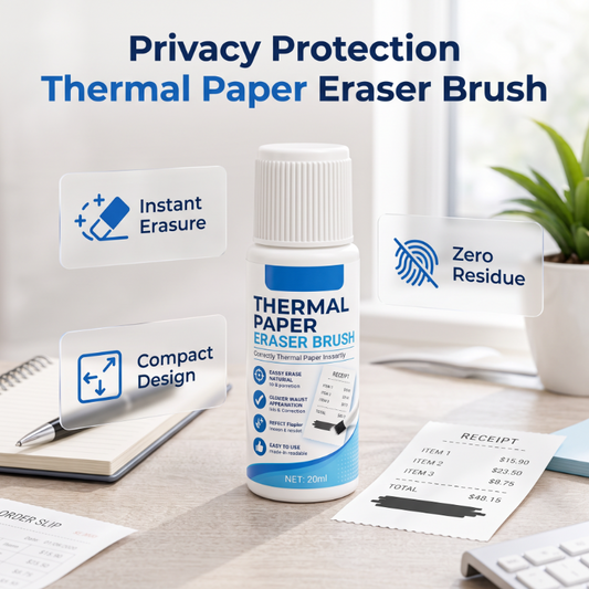 Privacy Protection Thermal Paper Eraser Brush