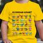 🦖 Hot Sale 50% OFF ✨ Kids Dinosaur Alphabet Graphic T-Shirt – Fun & Comfortable Everyday Wear