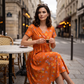 😍 2026 NEW SALE – 50% OFF 🌸 Women's V-Neck Floral Print Dress with Twist Waist – Elegant & Flattering Summer Dress ✨