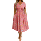 😍 2026 NEW SALE – 50% OFF 🌸 Women's V-Neck Floral Print Dress with Twist Waist – Elegant & Flattering Summer Dress ✨