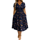 😍 2026 NEW SALE – 50% OFF 🌸 Women's V-Neck Floral Print Dress with Twist Waist – Elegant & Flattering Summer Dress ✨