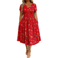 😍 2026 NEW SALE – 50% OFF 🌸 Women's V-Neck Floral Print Dress with Twist Waist – Elegant & Flattering Summer Dress ✨