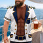 🔥🎁 New Arrival – 50% OFF ⚓ Men's Navy Muscle Print T-Shirt – Bold Military Style & Fun Casual Wear 💪