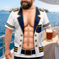 🔥🎁 New Arrival – 50% OFF ⚓ Men's Navy Muscle Print T-Shirt – Bold Military Style & Fun Casual Wear 💪