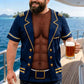 🔥🎁 New Arrival – 50% OFF ⚓ Men's Navy Muscle Print T-Shirt – Bold Military Style & Fun Casual Wear 💪