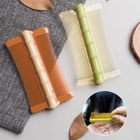 🎋 50% OFF 🌿 Bamboo Double-Sided Fine Tooth Comb – Removes Dandruff & Helps Remove Lice | Ergonomic Grip