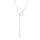 Stainless Steel Y-Shape Heart Initial Necklace