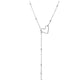 Stainless Steel Y-Shape Heart Initial Necklace