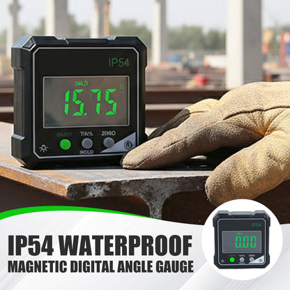 ⚡ 50% OFF! ✨ IP54 Magnetic Digital Angle Finder & Inclinometer with Backlit LCD Screen 📐