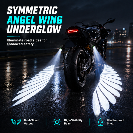 🏍️LAST WEEK SPECIAL PRICE!! ￡9.99💫Motorcycle LED Angel Wings Ground Projection Lights